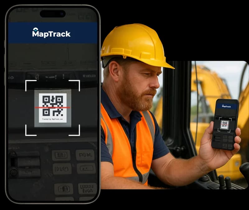 Oil and gas maintenance supervisor reviewing the MapTrack asset record for plant on a tablet at a facility