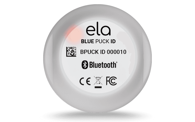 Blue PUCK ID industrial BLE beacon, compact round beacon device