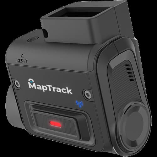 MapTrack K145 road-facing dash cam, angled view
