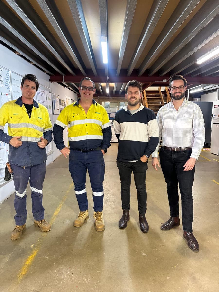 MapTrack team visiting a customer site