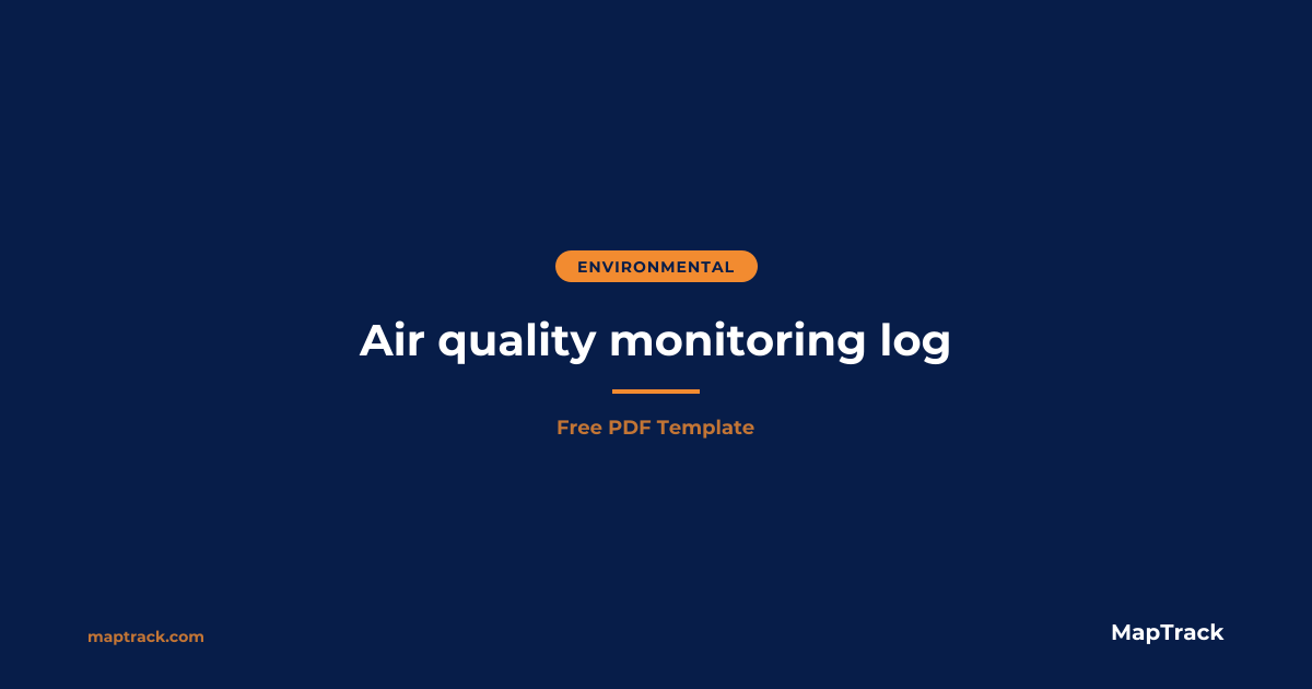 Free Air Quality Monitoring Log | PDF Template