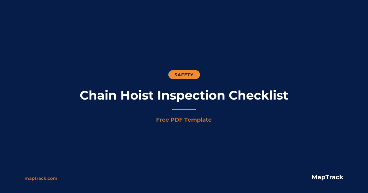 Chain Hoist Inspection Checklist | Free PDF