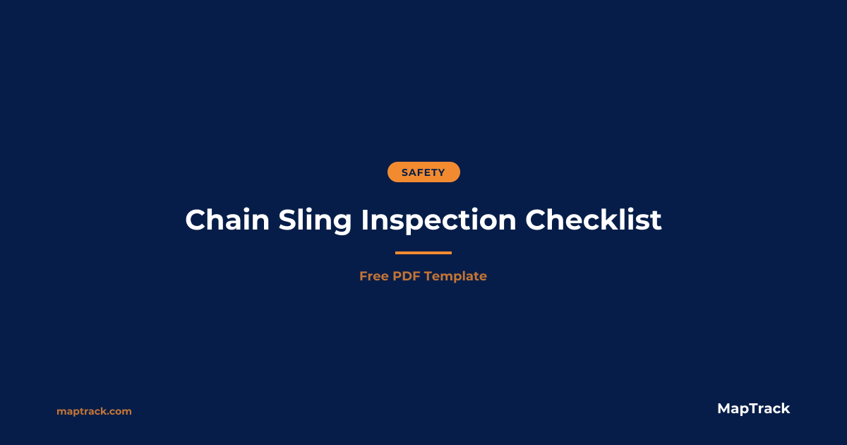 Chain Sling Inspection Checklist | Free PDF