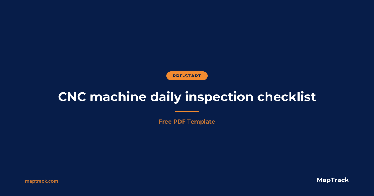 Free CNC Machine Daily Inspection Checklist | PDF