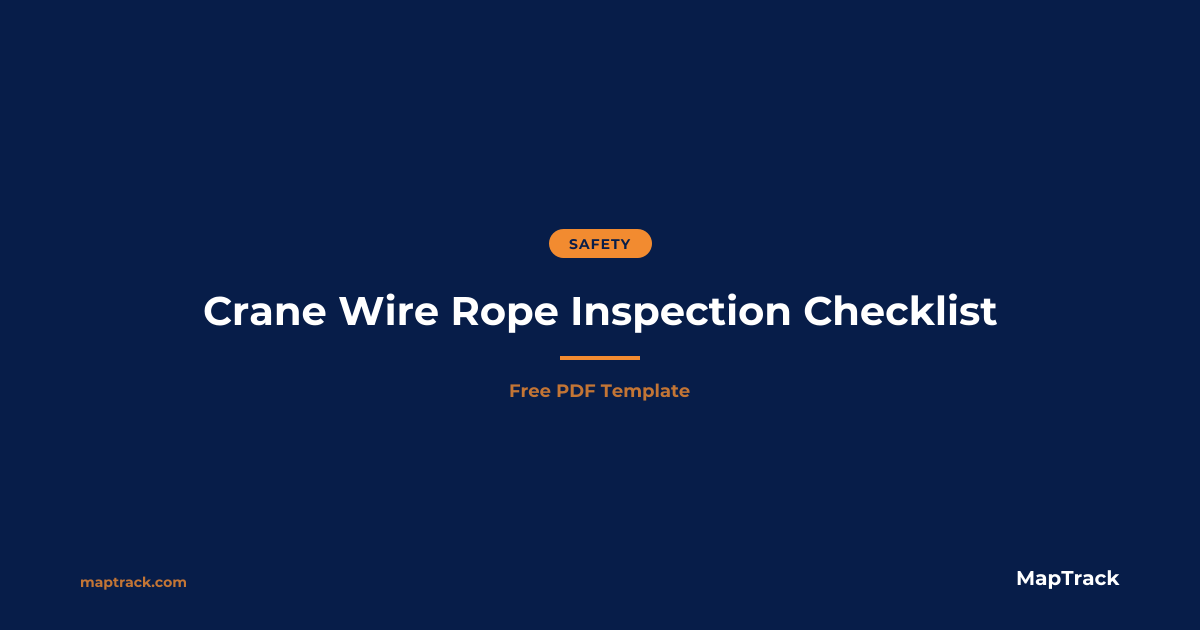 Crane Wire Rope Inspection Checklist | Free PDF 2026