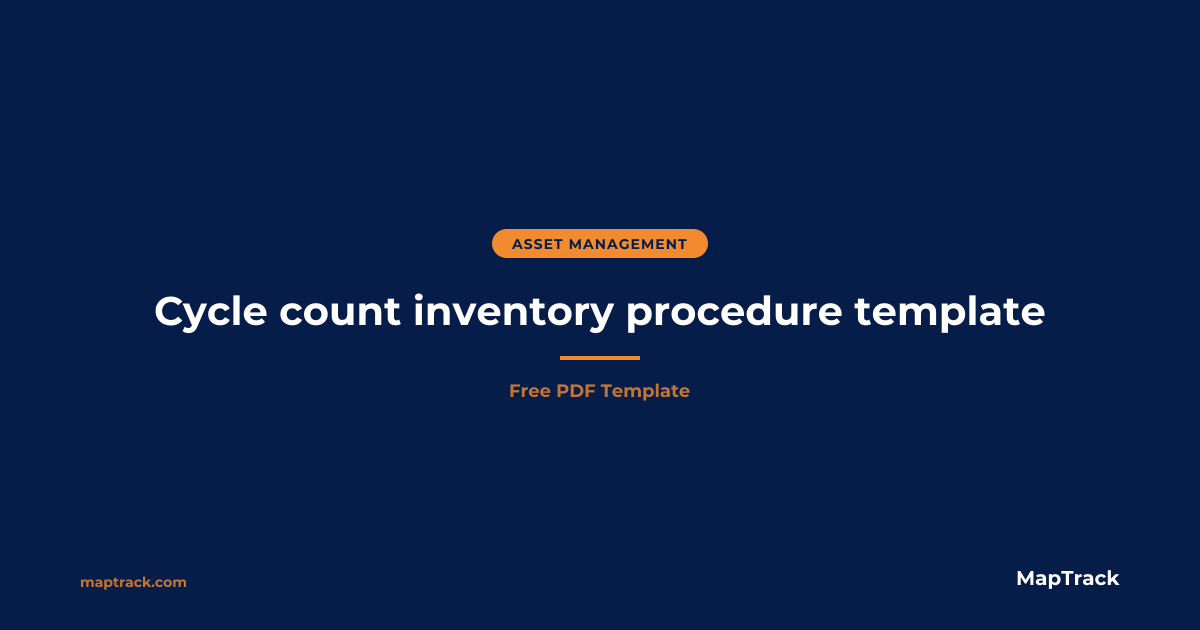 Free Cycle Count Procedure Template (PDF) 2026