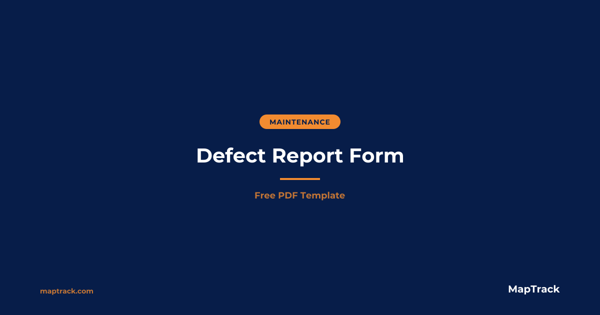 Free Defect Report Form (PDF) 2026