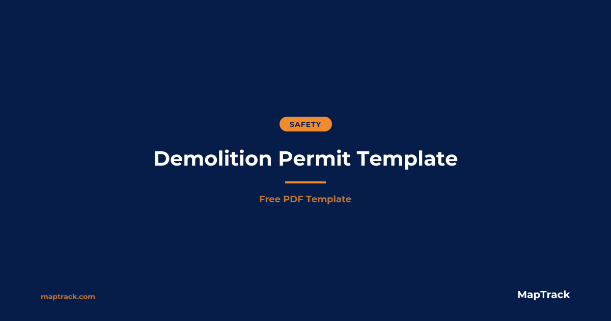 Free Demolition Permit Template | PDF | MapTrack