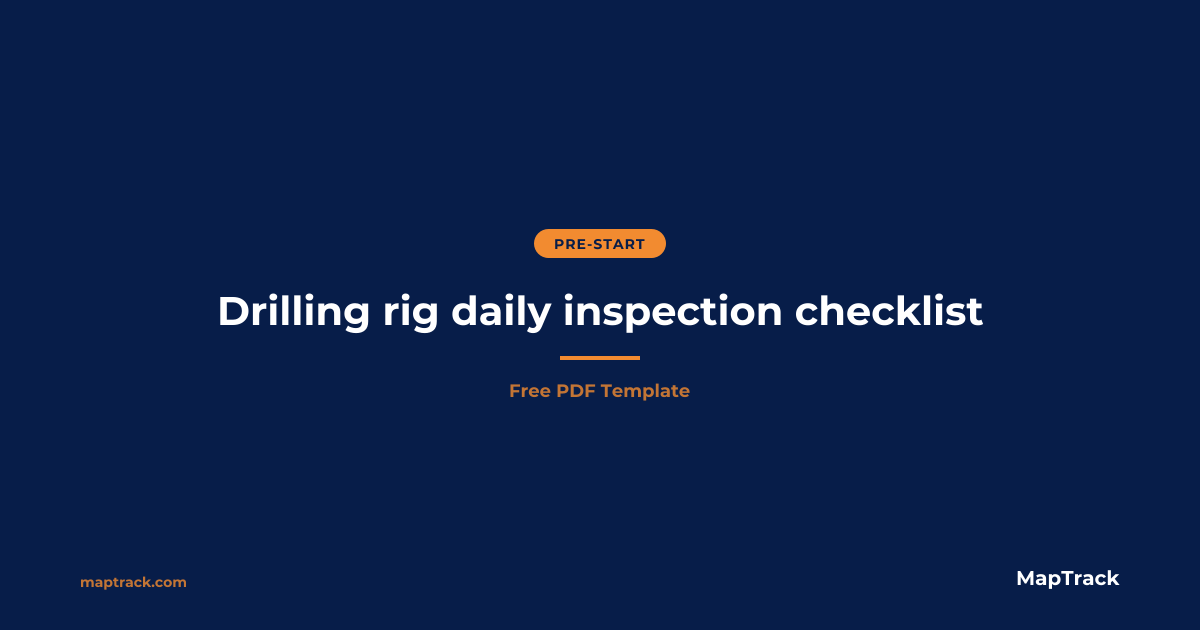 Free Drilling Rig Daily Inspection Checklist | PDF