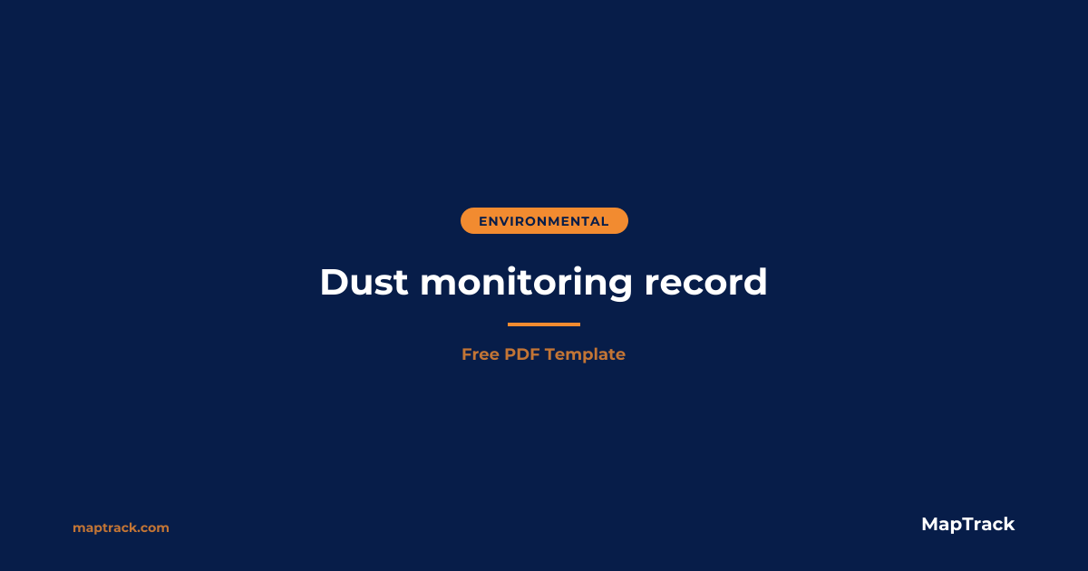 Free Dust Monitoring Record | PDF Template