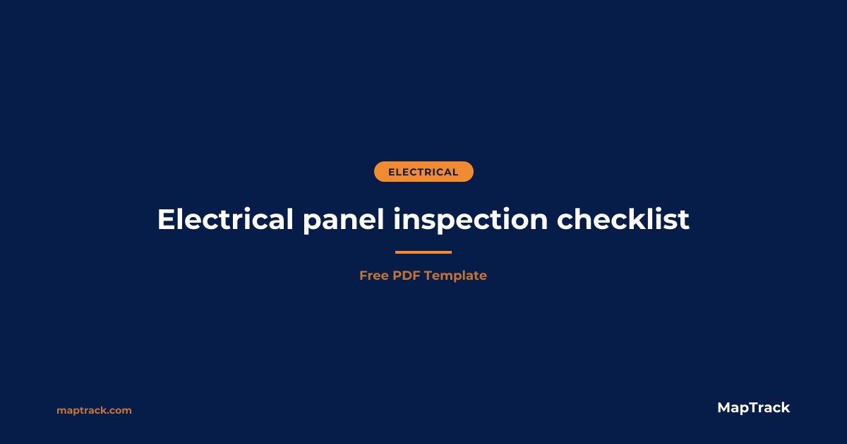 Free Electrical Panel Inspection Checklist | PDF