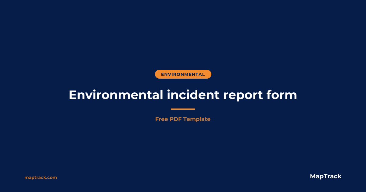 Free Environmental Incident Report Form | PDF