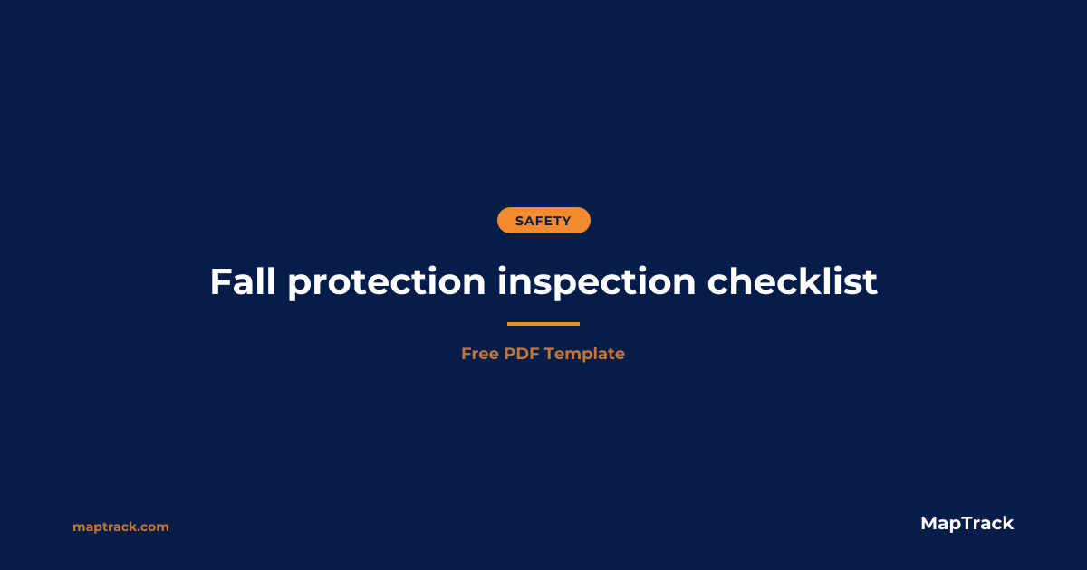 Free Fall Protection Inspection Checklist 2026
