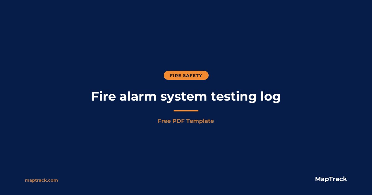 Free Fire Alarm System Testing Log | PDF