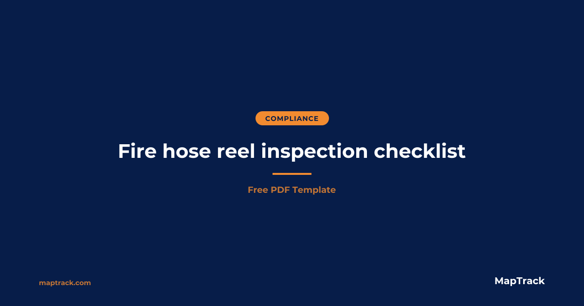 Free Fire Hose Reel Inspection Checklist