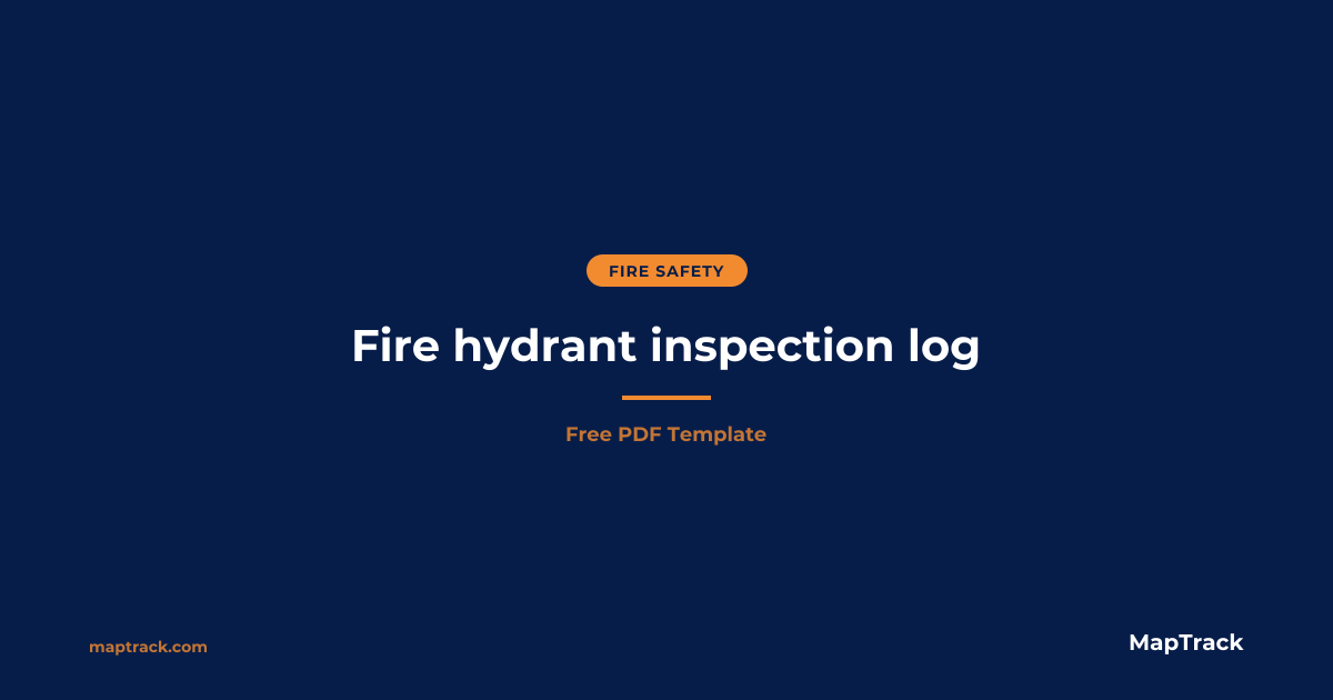 Free Fire Hydrant Inspection Log | PDF Template