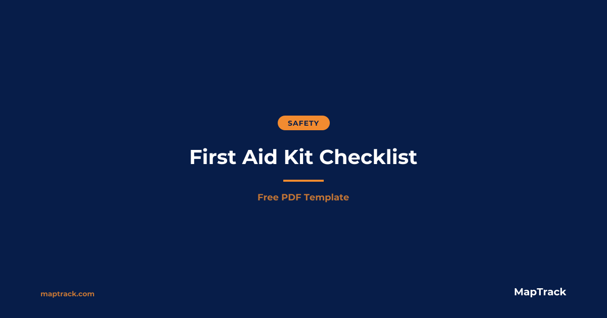 First Aid Kit Checklist Template | Free PDF | MapTrack