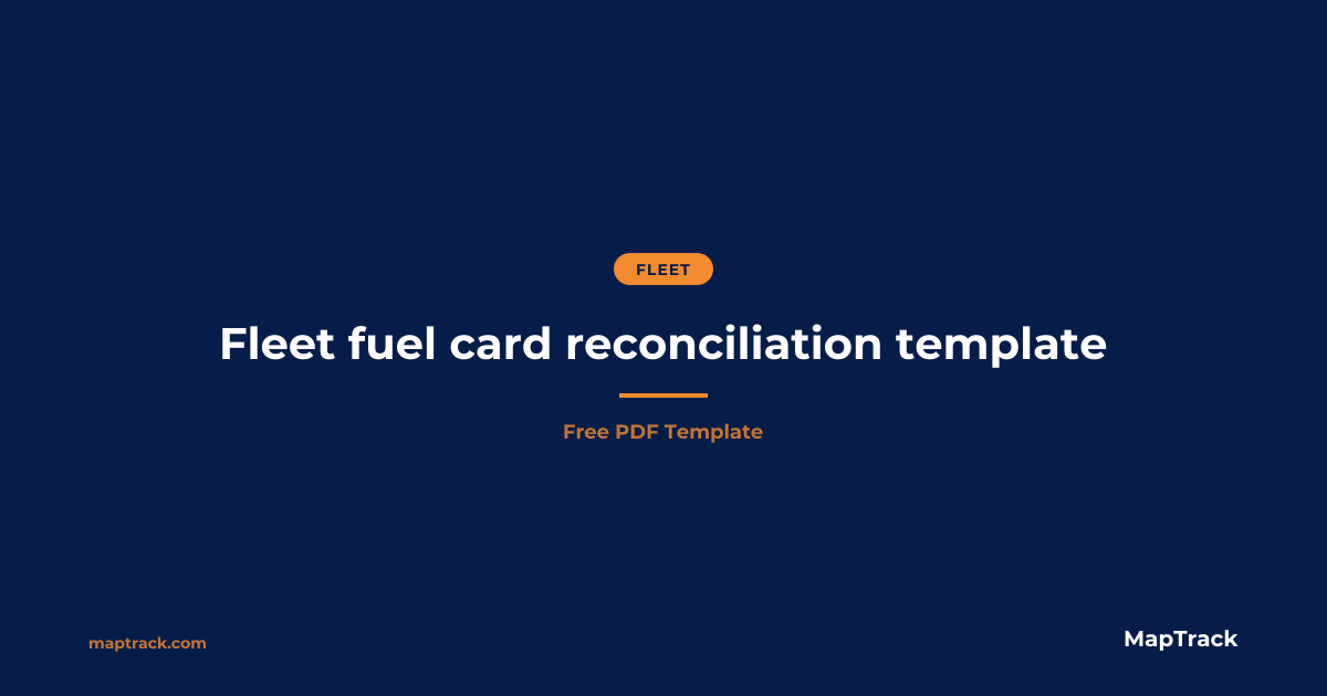 Fleet Fuel Card Reconciliation Template | Free PDF