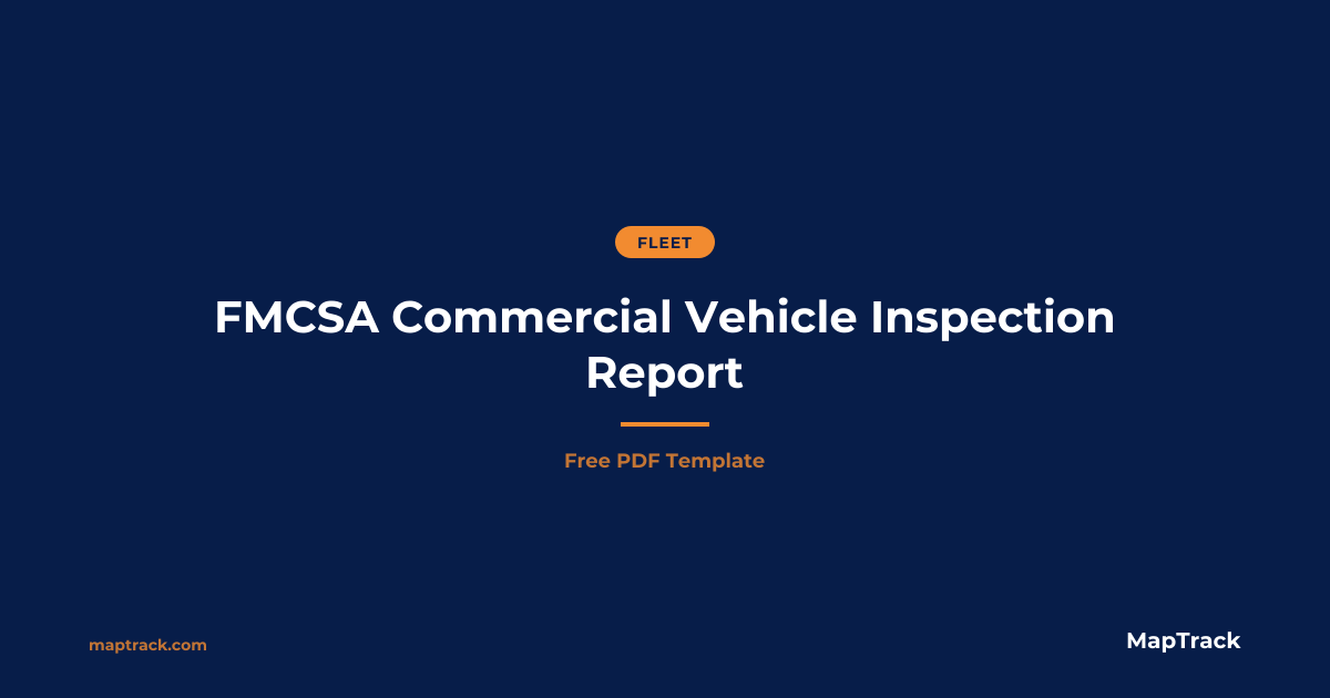 Free FMCSA Vehicle Inspection Report 2026