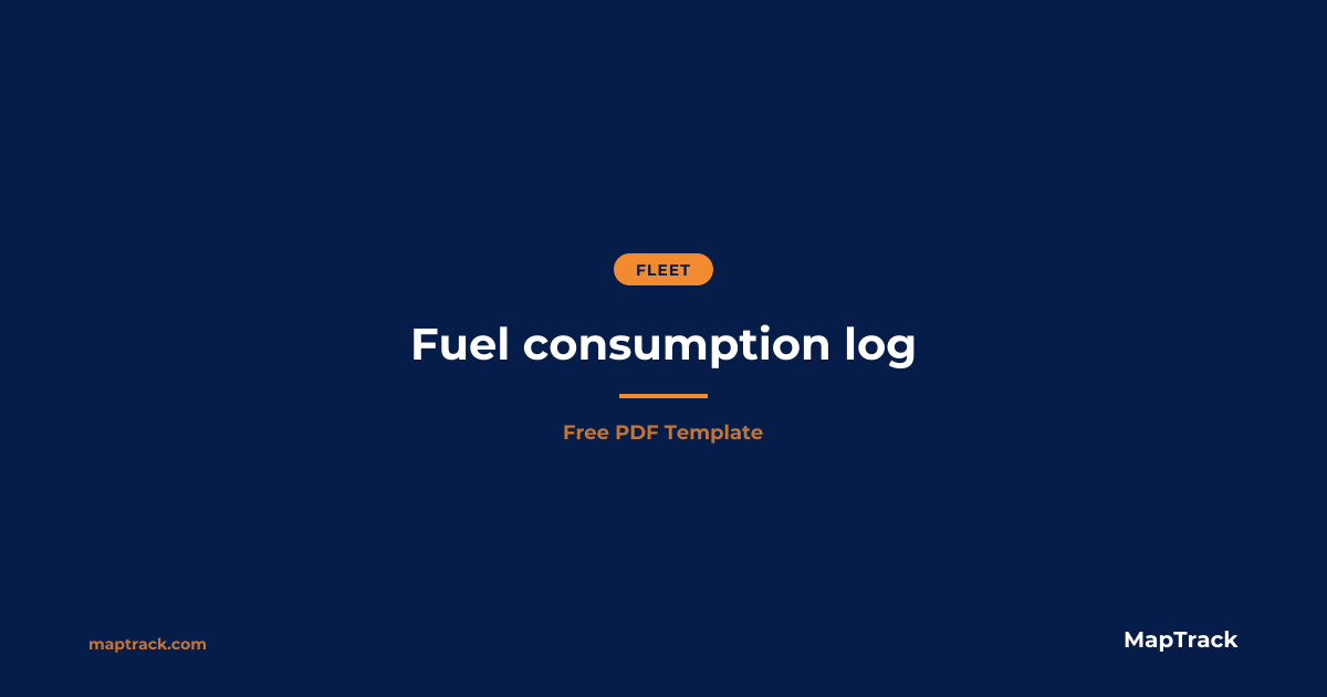 Fuel Consumption Log Template (Free PDF)