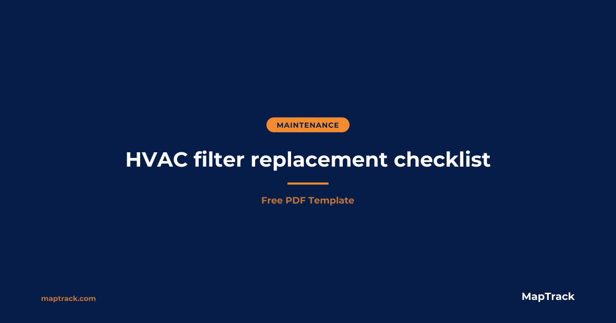 HVAC Filter Replacement Checklist | Free PDF 2026