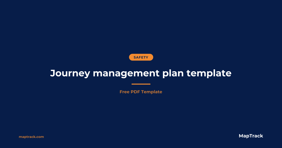 Free Journey Management Plan Template | PDF