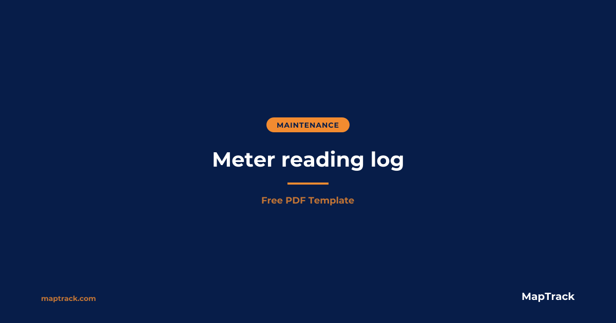 Meter Reading Log Template (Free PDF)