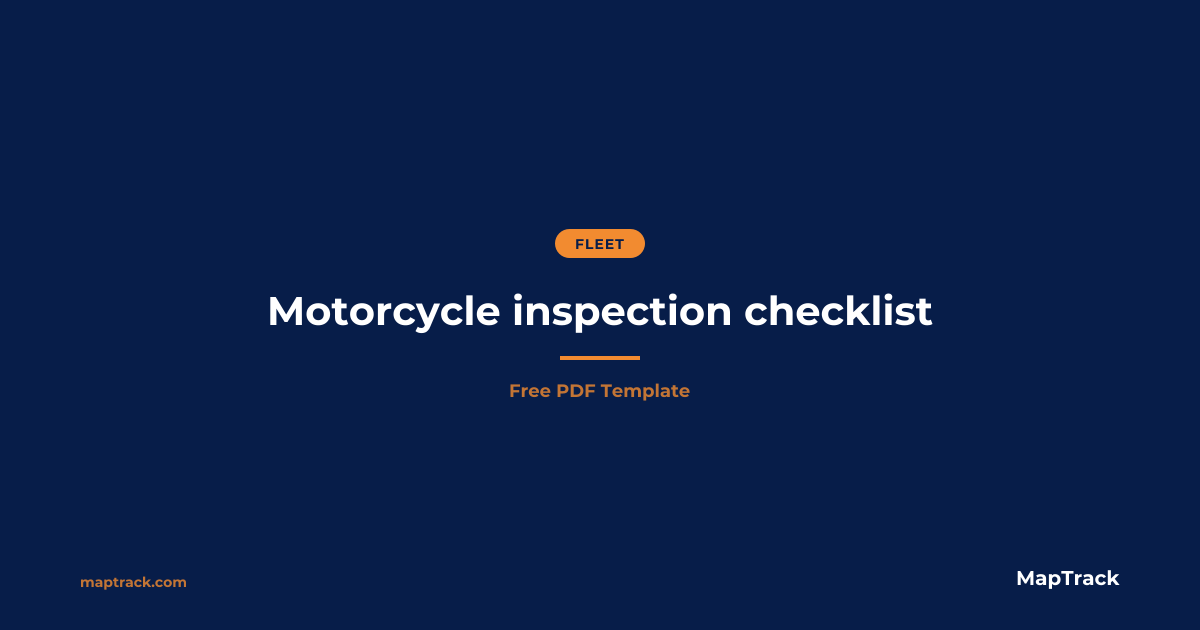 Free Motorcycle Inspection Checklist | PDF Template