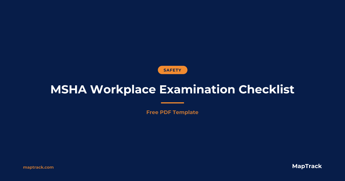 Free MSHA Workplace Examination Checklist (PDF)