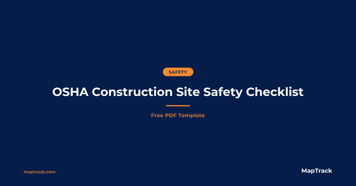 Free OSHA Construction Safety Checklist (PDF)