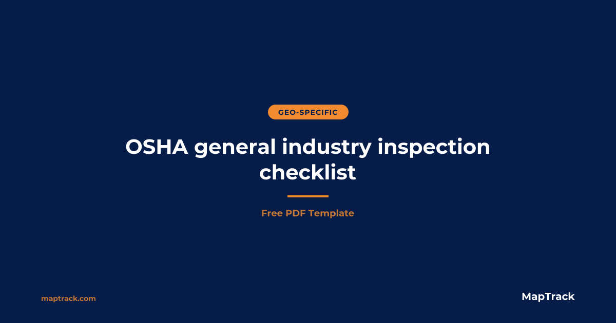 Free OSHA General Industry Inspection Checklist (PDF)