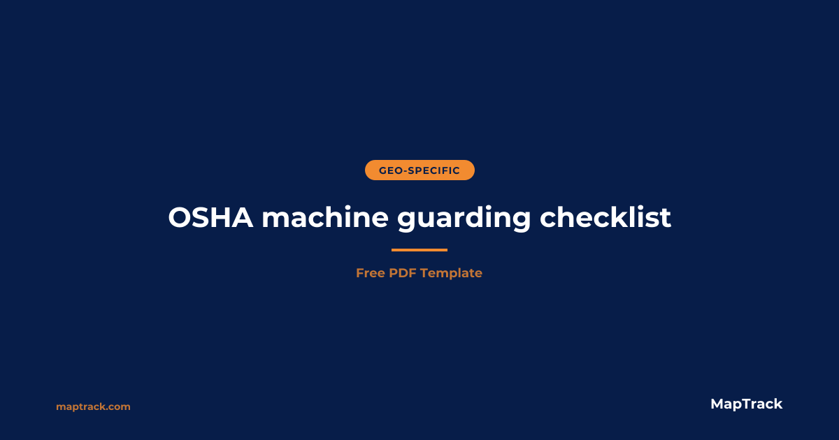 Free OSHA Machine Guarding Checklist (PDF)