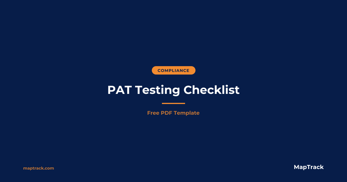 Free PAT Testing Checklist | PDF Template | MapTrack