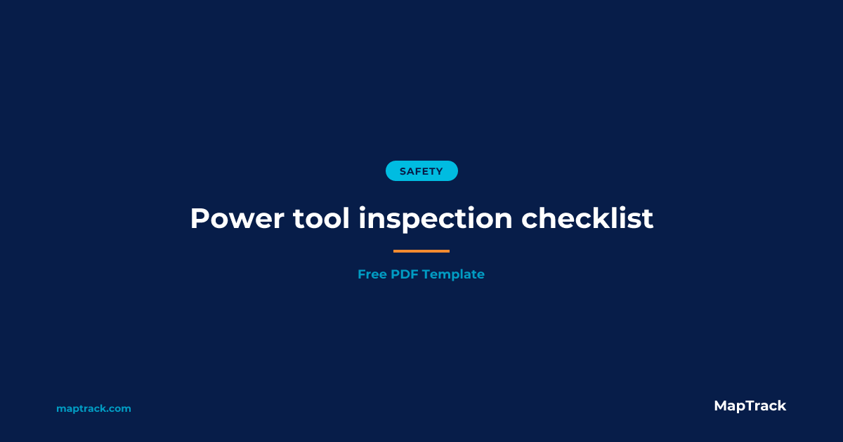 Free Power Tool Inspection Checklist | PDF Download