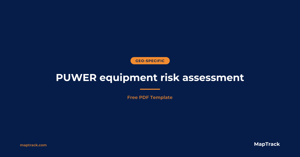 Free PUWER Equipment Risk Assessment (PDF)