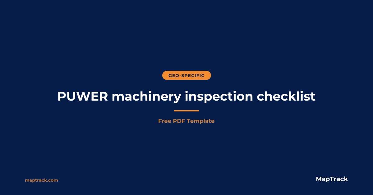 Free PUWER Machinery Inspection Checklist (PDF)