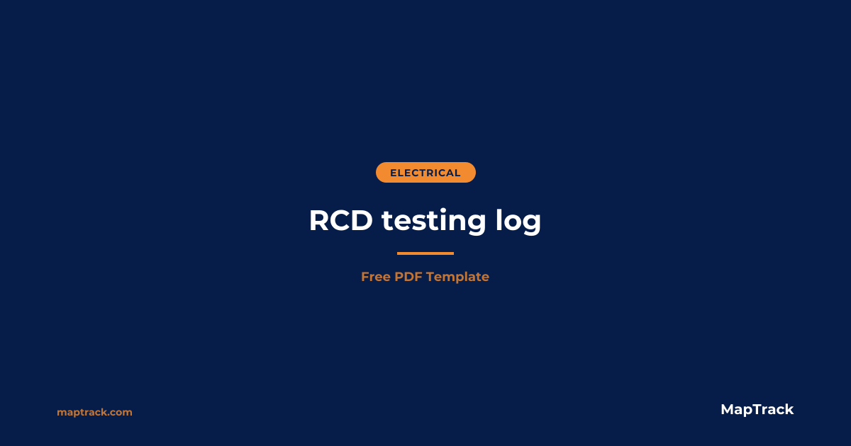 Free RCD Testing Log | PDF Template