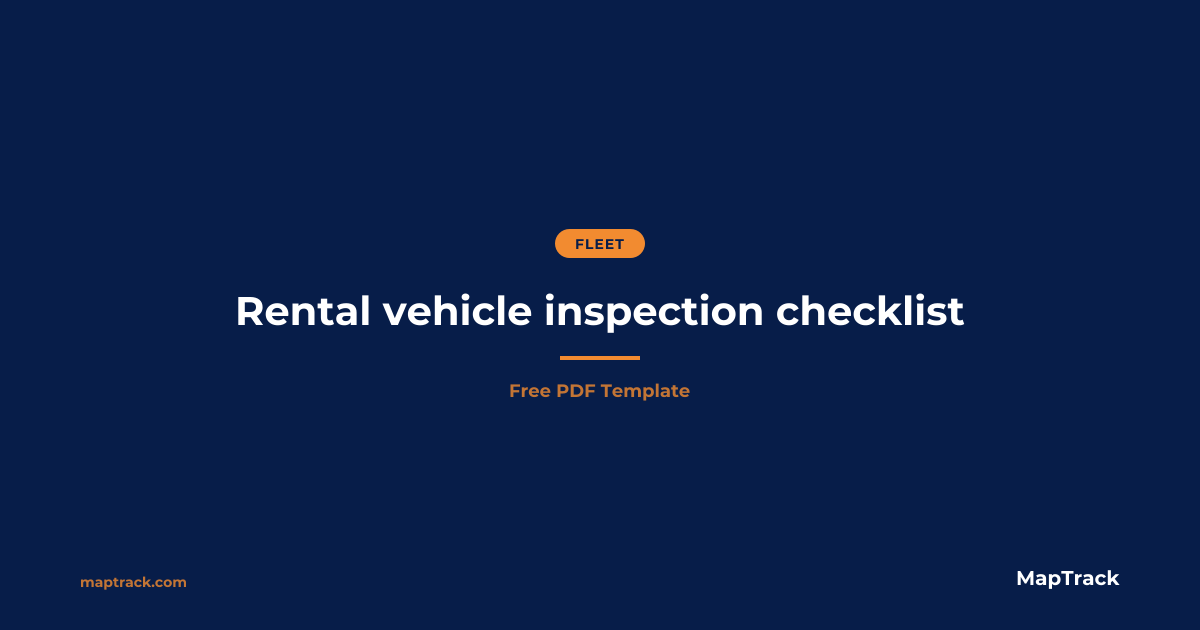 Free Rental Vehicle Inspection Checklist | PDF