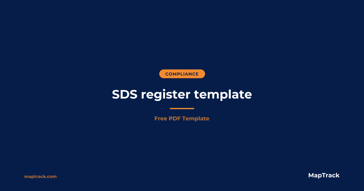 Free SDS Register Template (PDF) 2026
