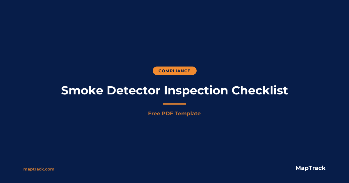Free Smoke Detector Inspection Checklist | PDF | MapTrack