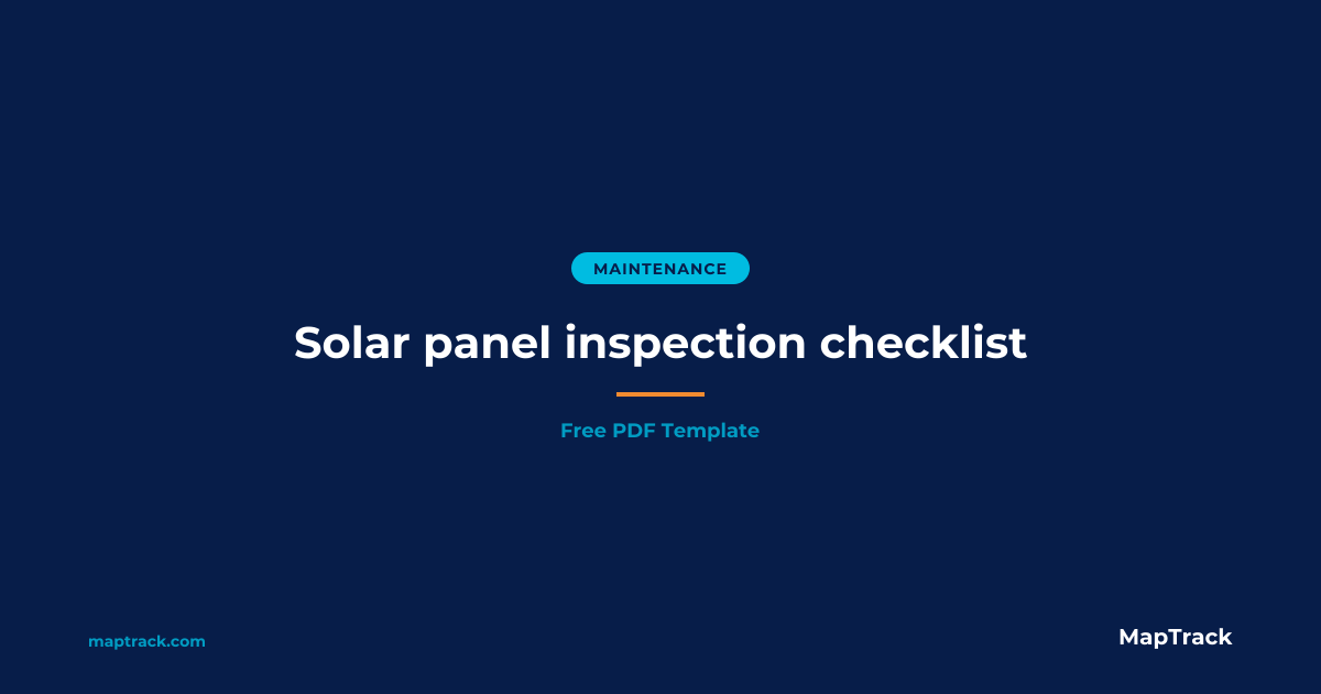 Free Solar Panel Inspection Checklist | PDF Template