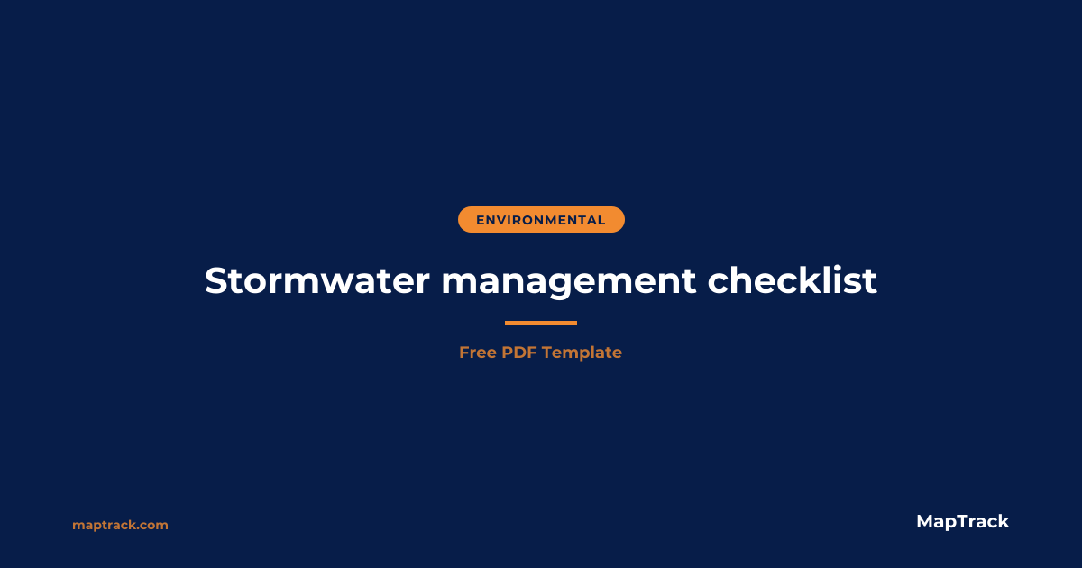 Free Stormwater Management Checklist | PDF