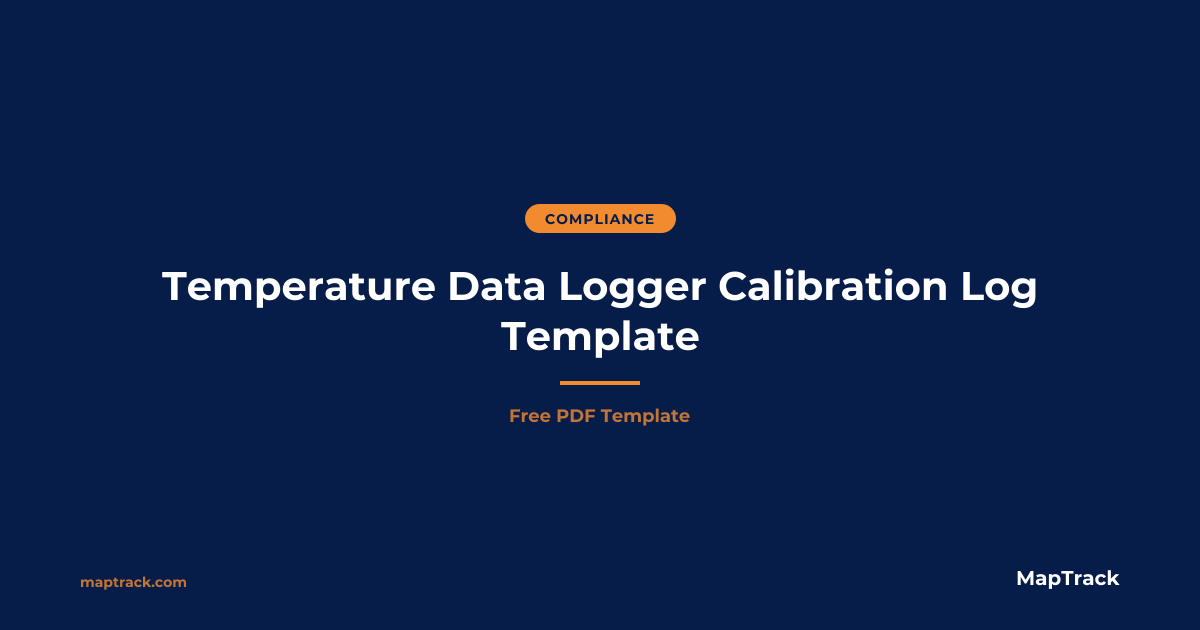 Free Temperature Data Logger Calibration Log | MapTrack