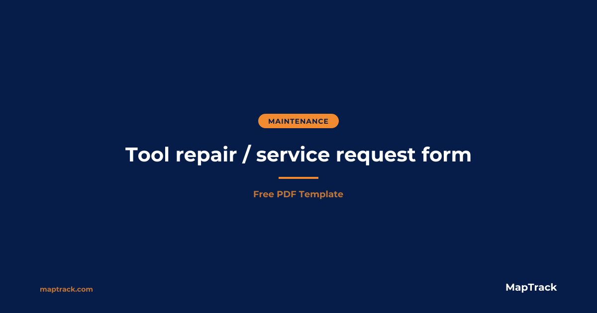 Free Tool Repair Service Request | PDF | MapTrack