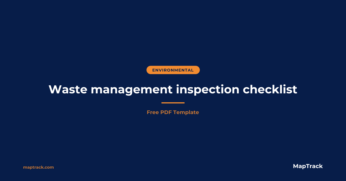 Free Waste Management Inspection Checklist | PDF