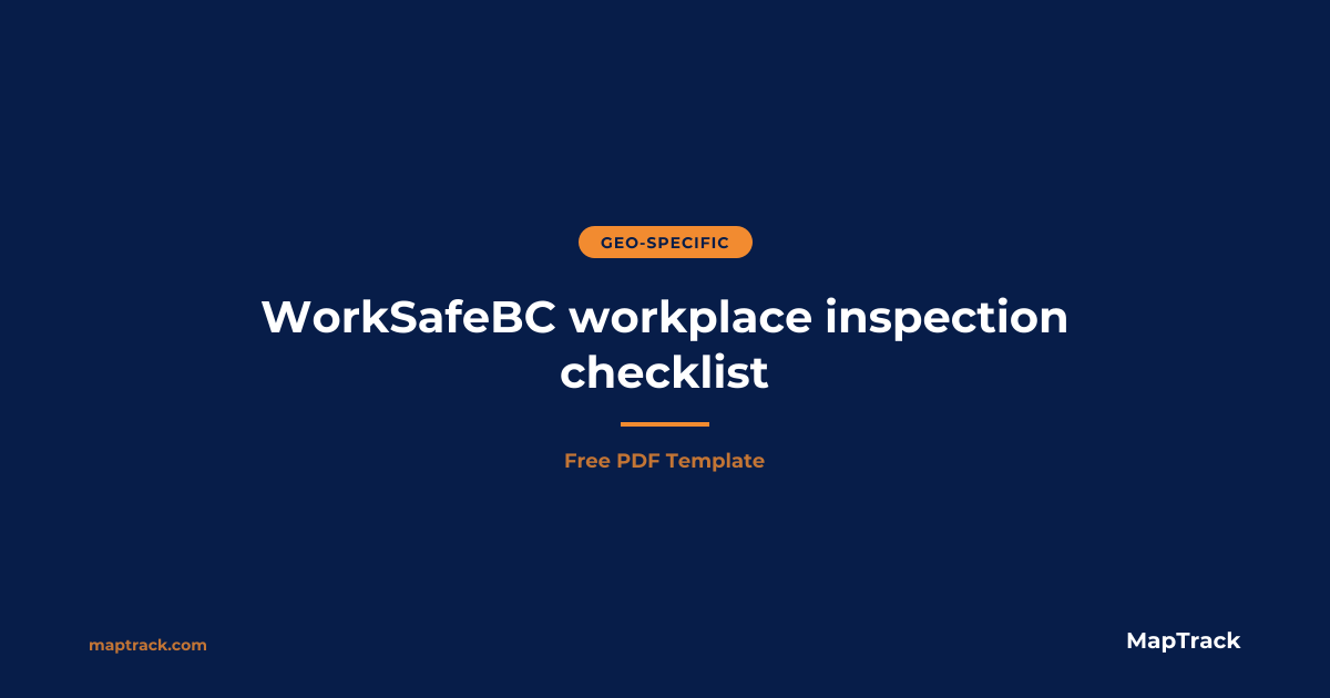 Free WorkSafeBC Workplace Inspection Checklist